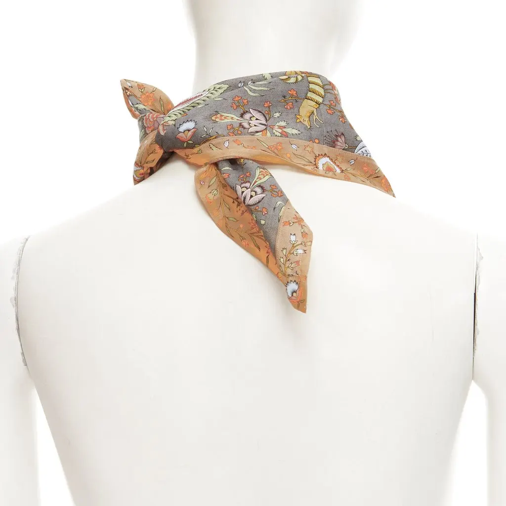 Vivienne Westwood Orb Creatures Scarf Grey Cotton Never worn - Box View
