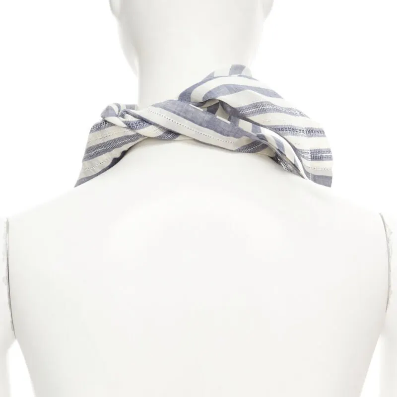 Vivienne Westwood Nautical Orb Scarf Blue Cotton Never worn - Box View