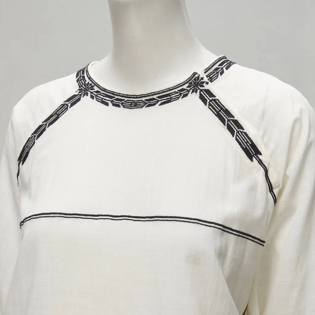 Isabel Marant Etoile Boho Pocket Top Ecru Cotton Good - Back View