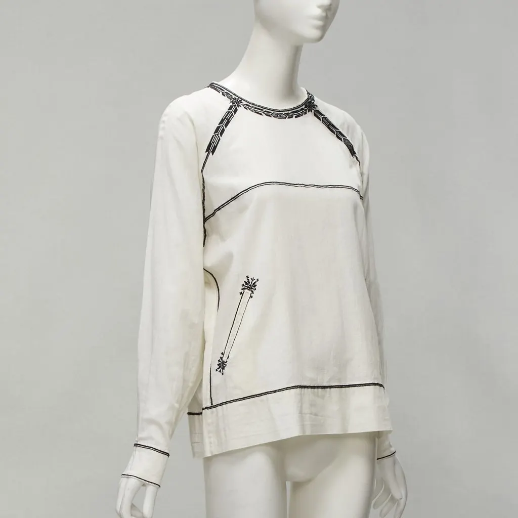 Isabel Marant Etoile Boho Pocket Top Ecru Cotton Good - Inside View