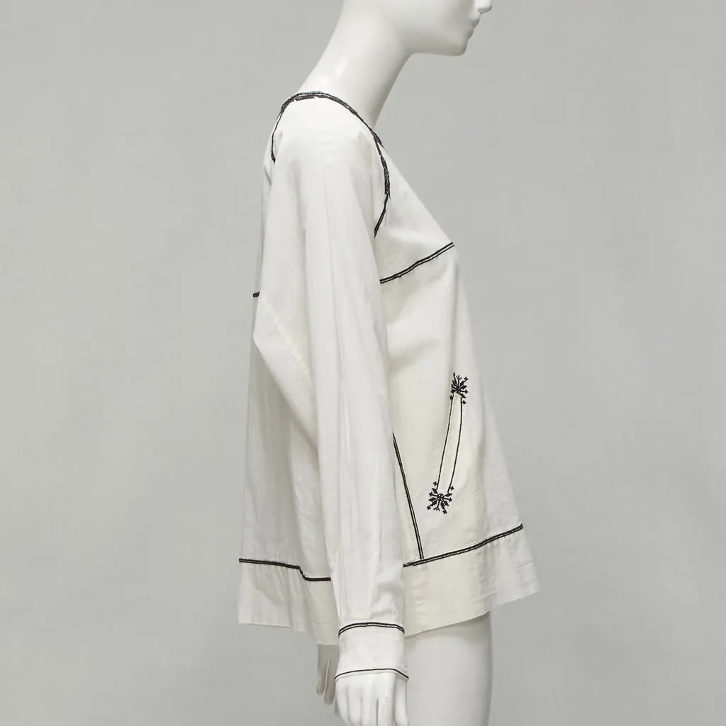 Isabel Marant Etoile Boho Pocket Top Ecru Cotton Good - Model View