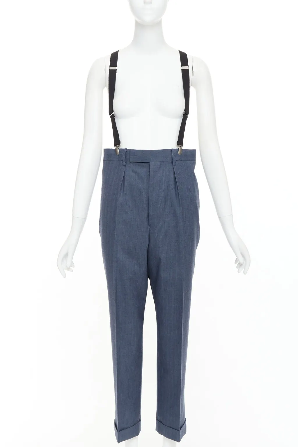 Junya Watanabe Blue Wool Trouser Blue Wool Very good - Front View