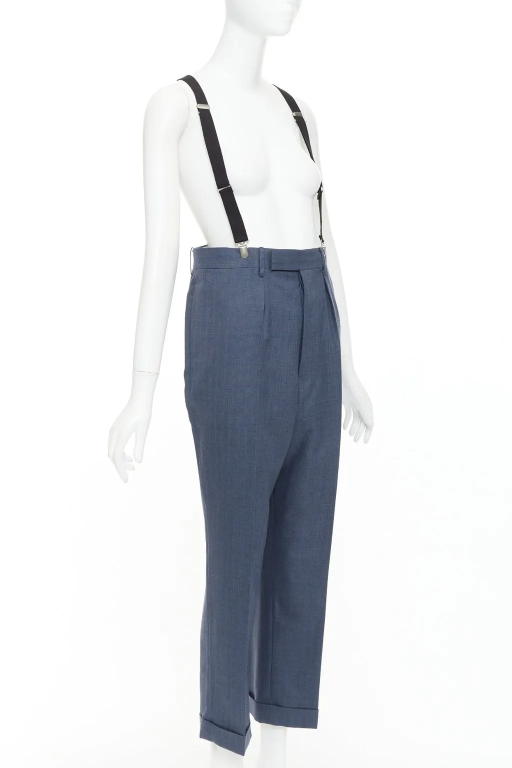 Junya Watanabe Blue Wool Trouser Blue Wool Very good - Inside View