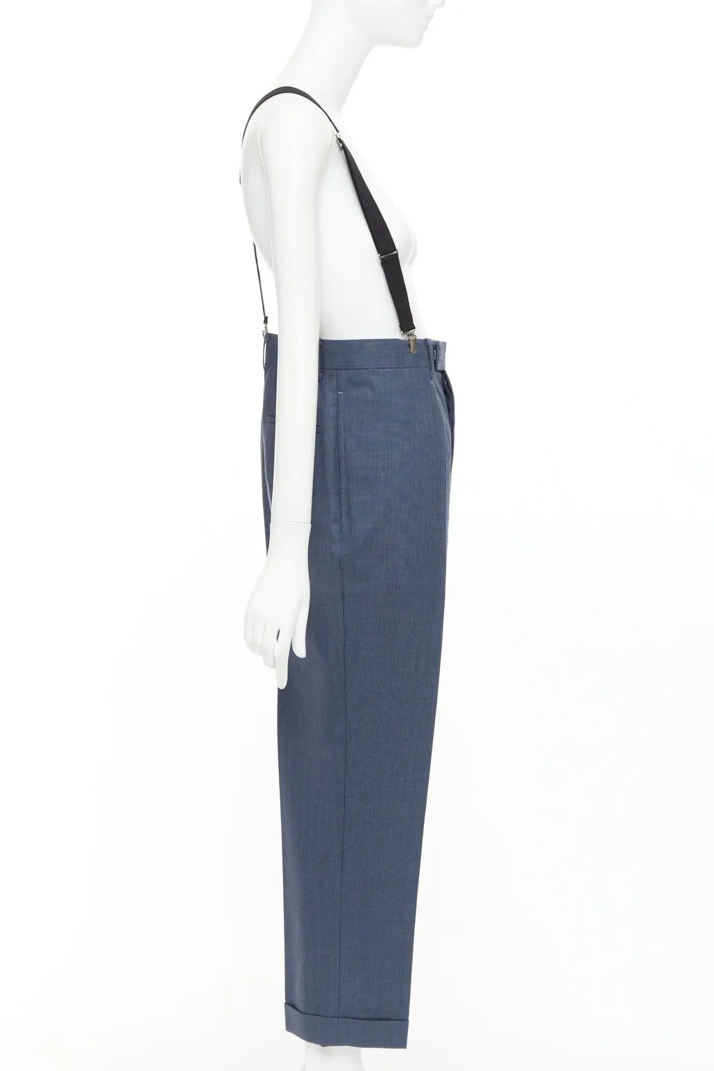 Junya Watanabe Blue Wool Trouser Blue Wool Very good - Model View