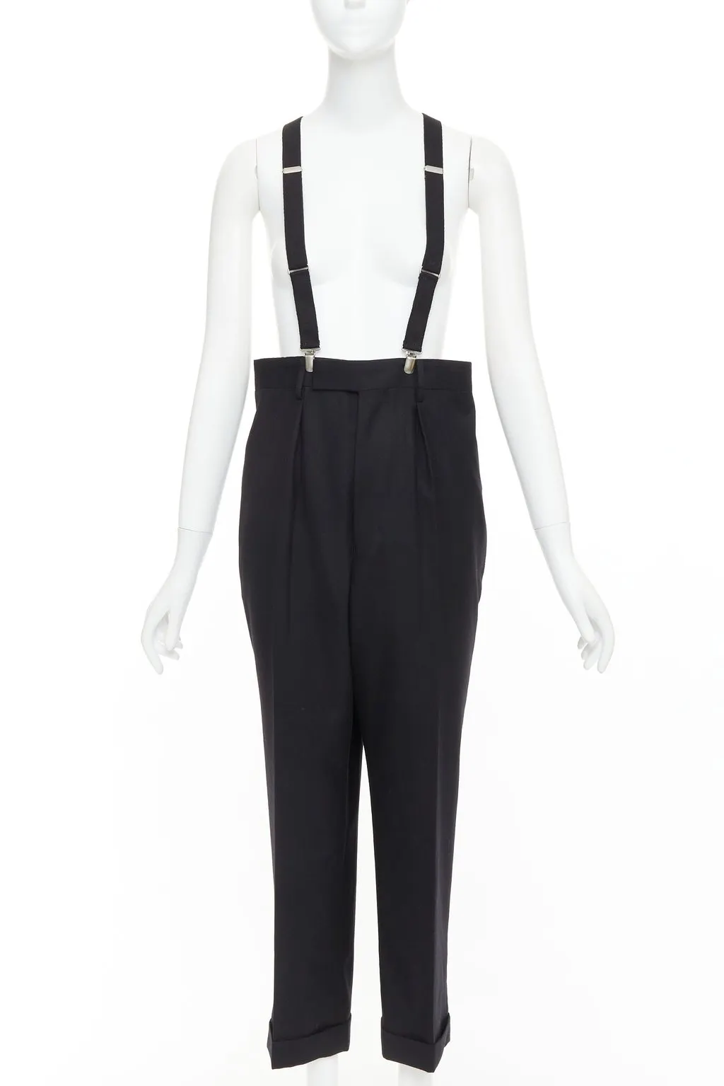 Junya Watanabe Black Wool Trouser Black Wool Very good - Front View