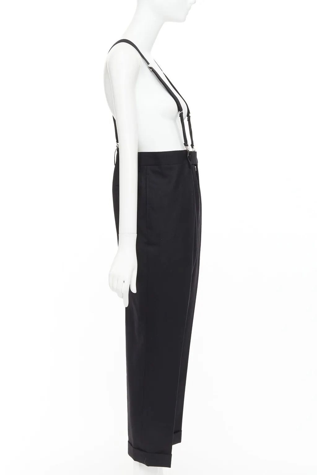 Junya Watanabe Black Wool Trouser Black Wool Very good - Model View