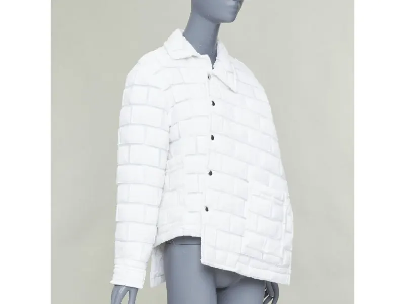 Comme Des Garcons White Polyester Coat White Polyester Good - Model View