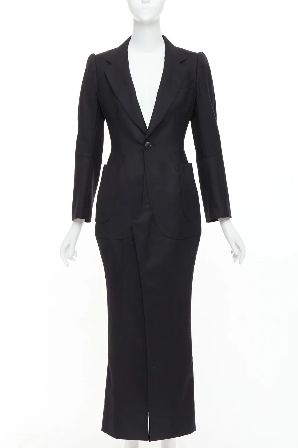 Junya Watanabe Black Wool Coat Black Wool Never worn, with tag - Front View
