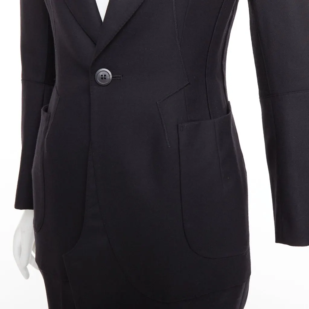 Junya Watanabe Black Wool Coat Black Wool Never worn, with tag - Back View