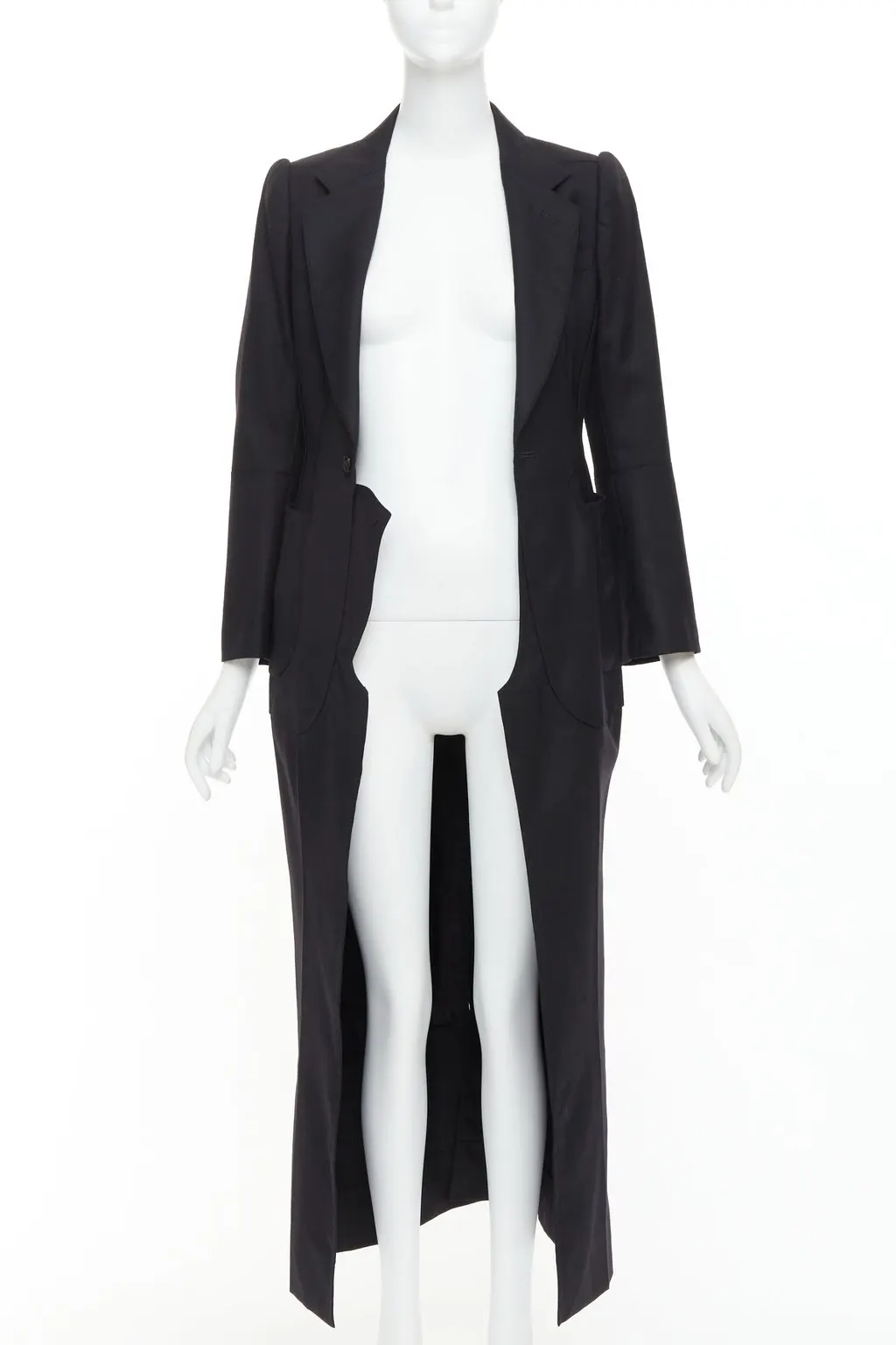Junya Watanabe Black Wool Coat Black Wool Never worn, with tag - Inside View