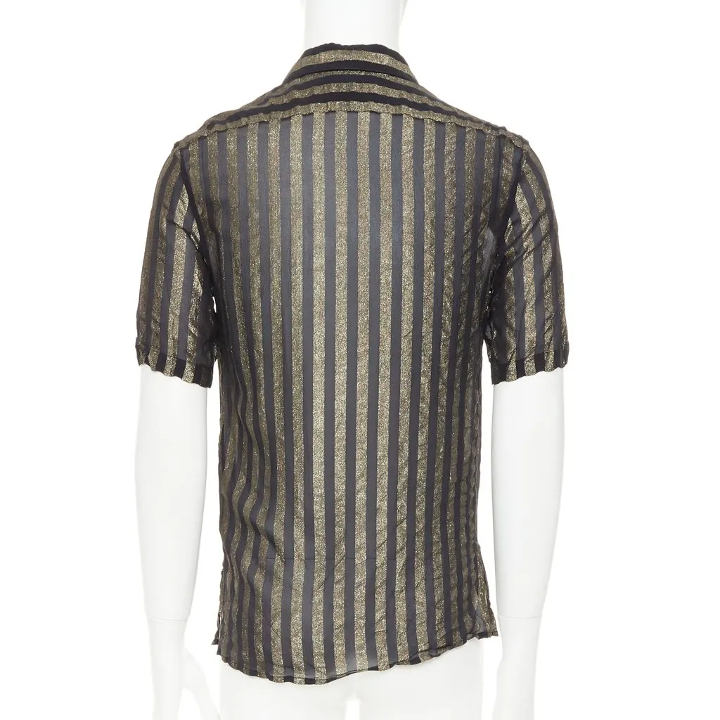 Saint Laurent Black Silk T-Shirt Black Silk Very good - Box View