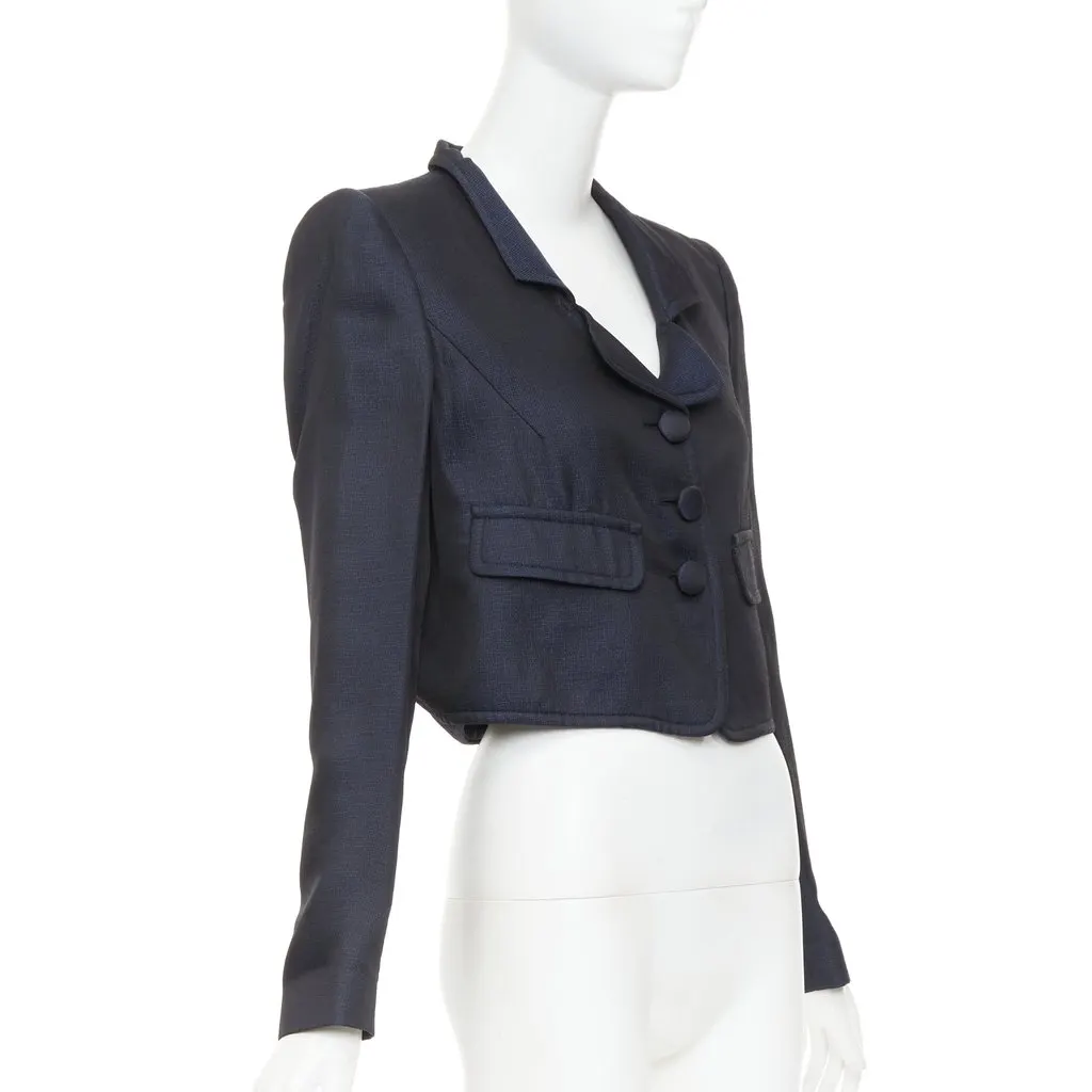 Giorgio Armani Navy Viscose Jacket Navy Viscose Very good - Model View