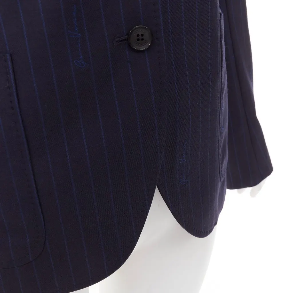 Versace Navy Wool Jacket Navy Wool Very good - Back View