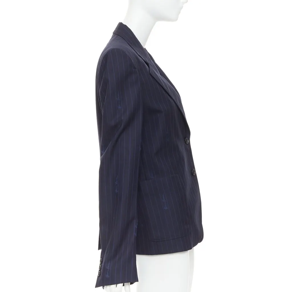 Versace Navy Wool Jacket Navy Wool Very good - Model View