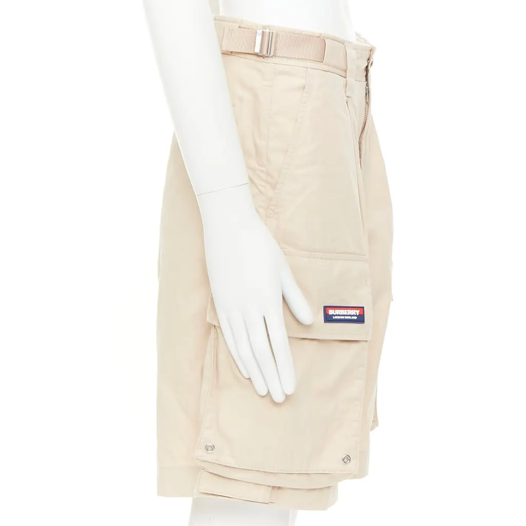 Burberry Beige Cotton Shorts Beige Cotton Very good - Model View