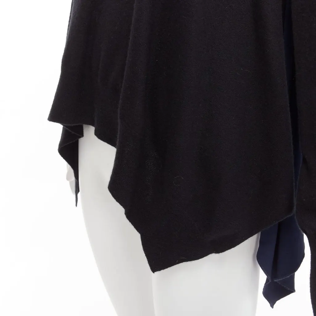 Stella McCartney Handkerchief Sweater Black Wool Never worn - Back View