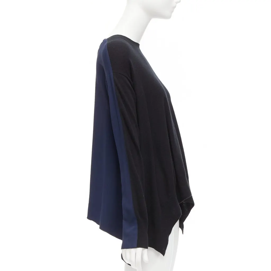 Stella McCartney Handkerchief Sweater Black Wool Never worn - Model View