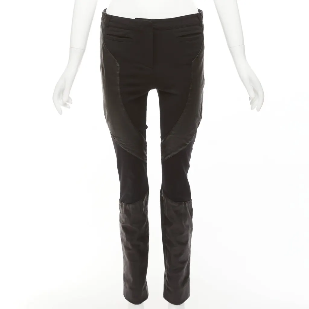 Givenchy Abstract Sweatpants Black Leather Very good - Front View