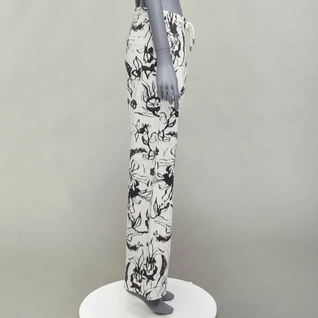 Dries Van Noten Peplum Cropped Pants White Cotton Very good - Model View