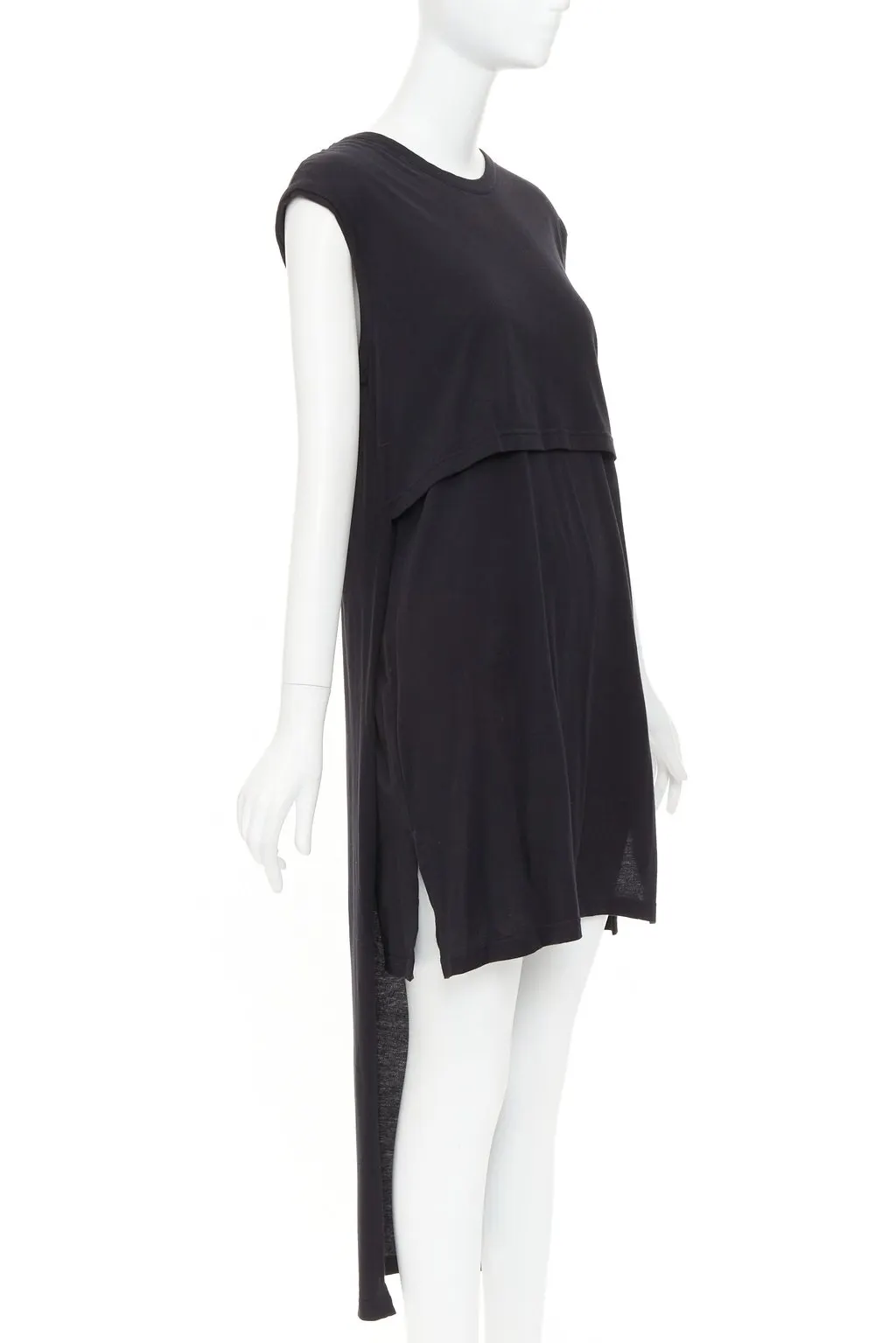 Ann Demeulemeester Black Cotton Dress Black Cotton Very good - Front View
