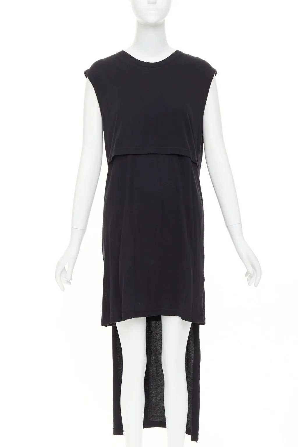 Ann Demeulemeester Black Cotton Dress Black Cotton Very good - Back View