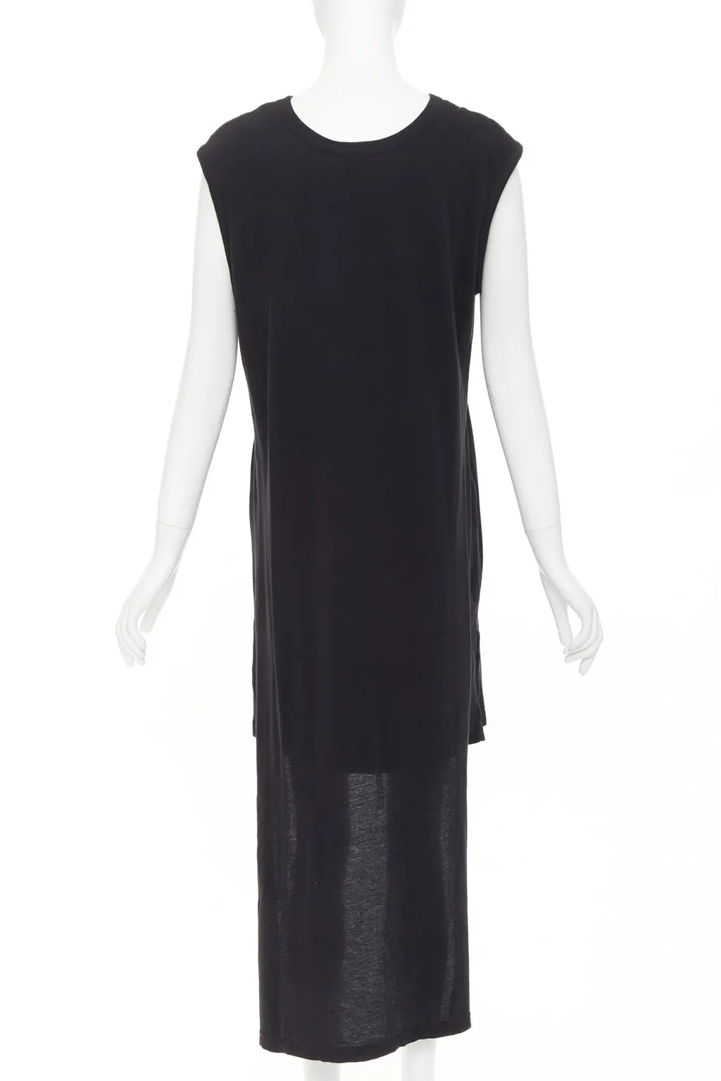 Ann Demeulemeester Black Cotton Dress Black Cotton Very good - Model View
