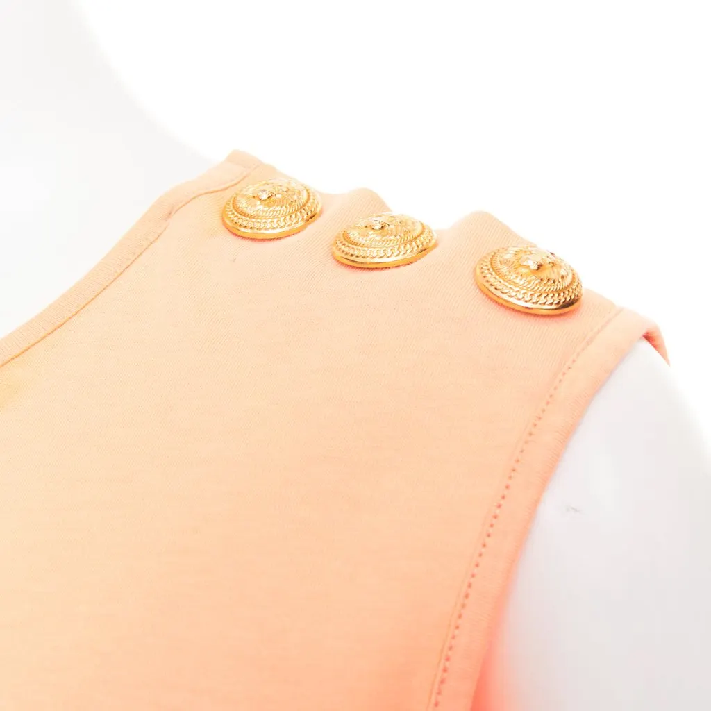 Balmain Pink Cotton Top Pink Cotton Good - Back View