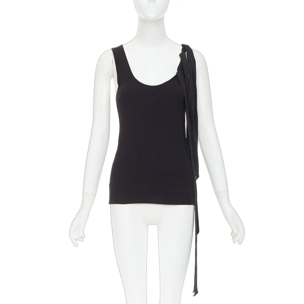 Dries Van Noten Black Cotton Top Black Cotton Very good - Front View