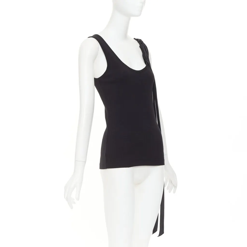 Dries Van Noten Black Cotton Top Black Cotton Very good - Inside View