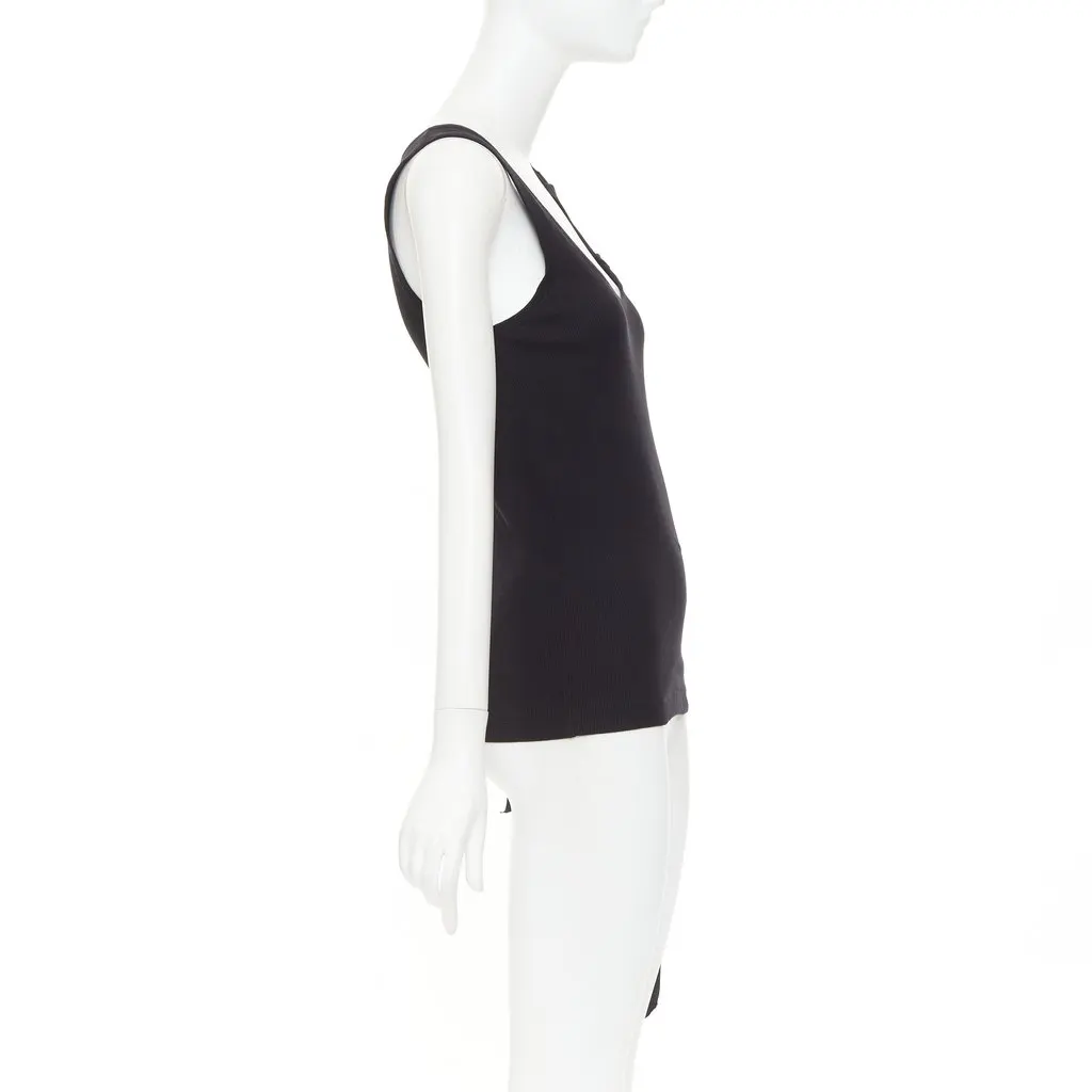 Dries Van Noten Black Cotton Top Black Cotton Very good - Model View