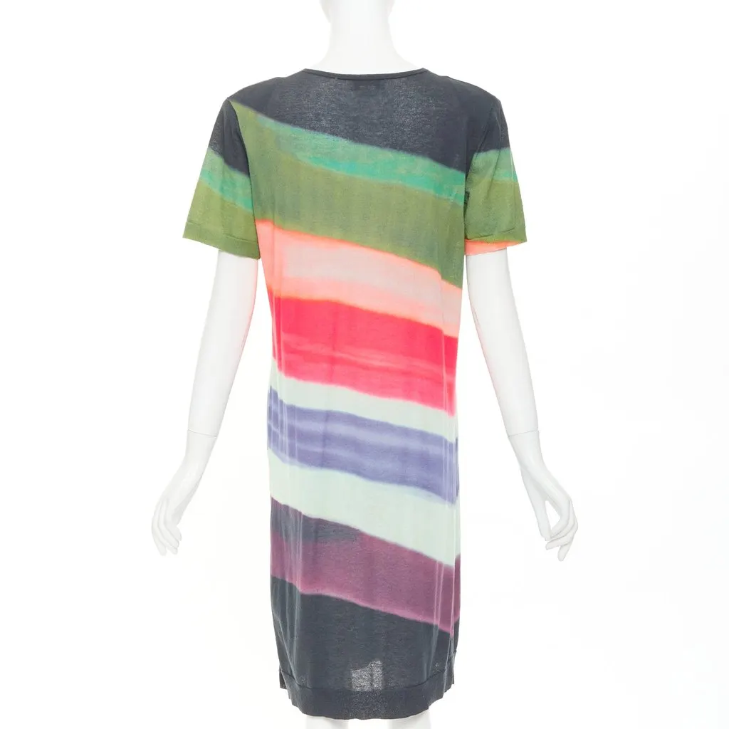 Dries Van Noten Len Lye Border T-shirt Dress MultiColor Cotton Good - Box View