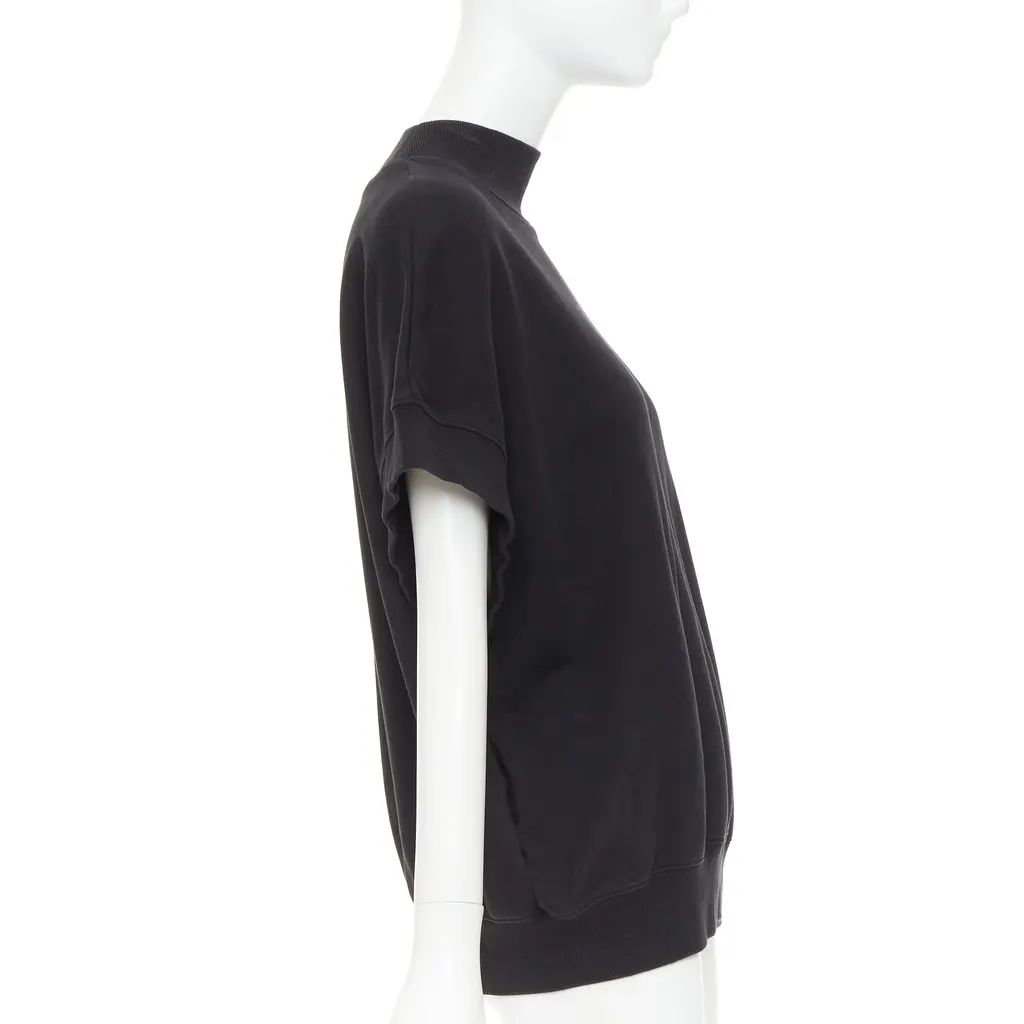 Dries Van Noten Hannet Mock Neck Sweatshirt Black Cotton Very good - Model View