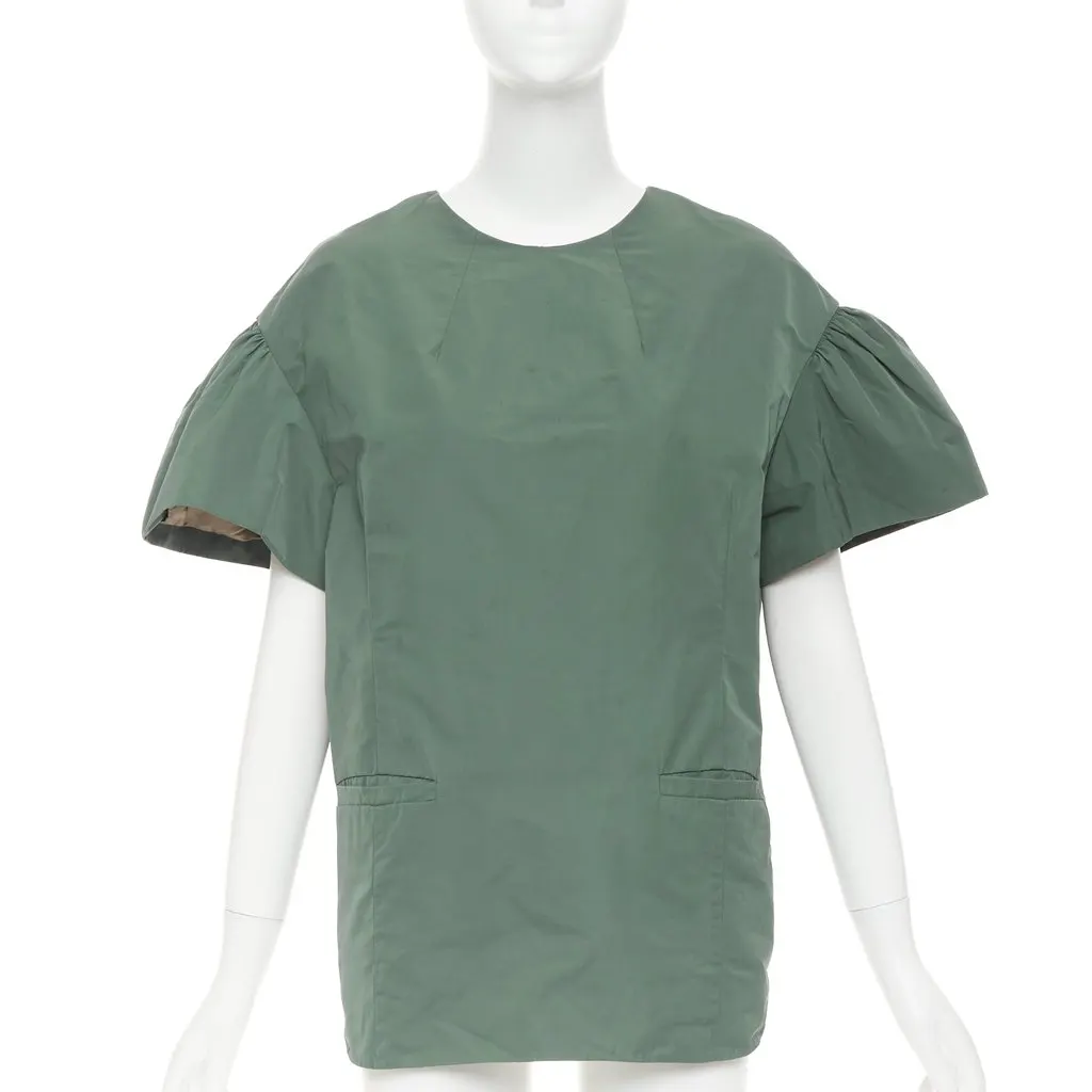 Dries Van Noten Green Polyester Top Green Polyester Good - Inside View