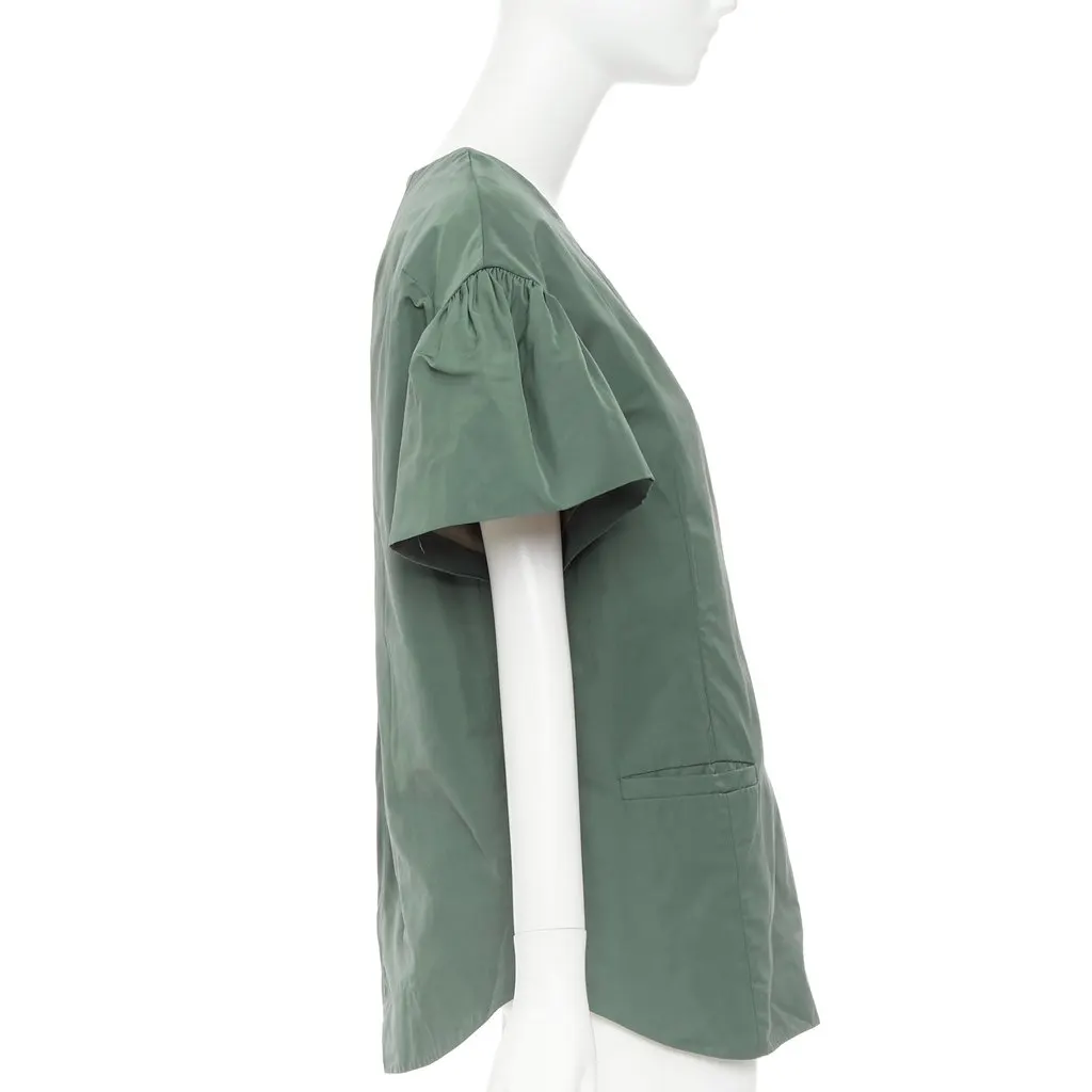 Dries Van Noten Green Polyester Top Green Polyester Good - Model View