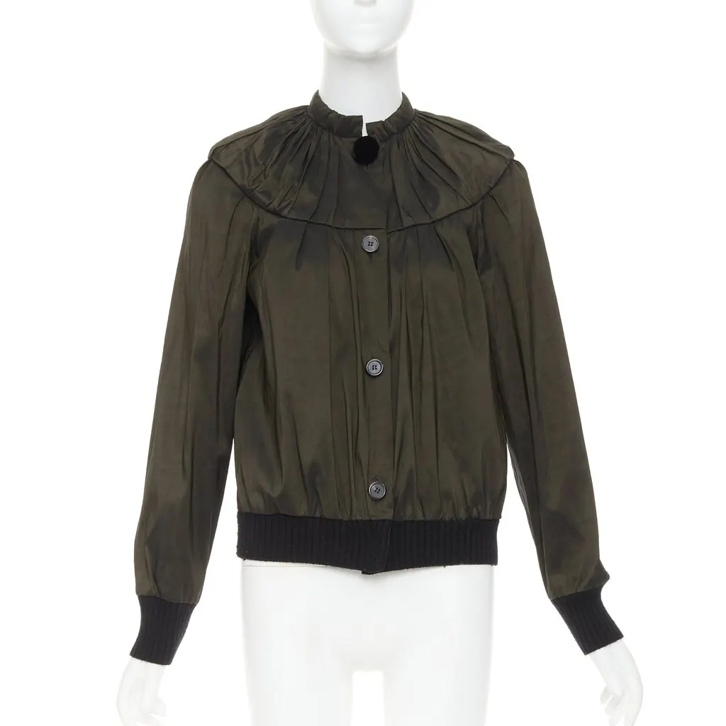 Lanvin Green Silk Coat Green Silk Very good - Inside View