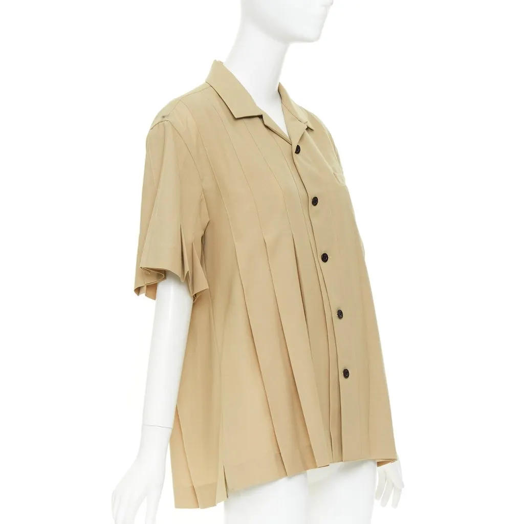 Sacai Khaki Polyester Top Khaki Polyester Very good - Front View