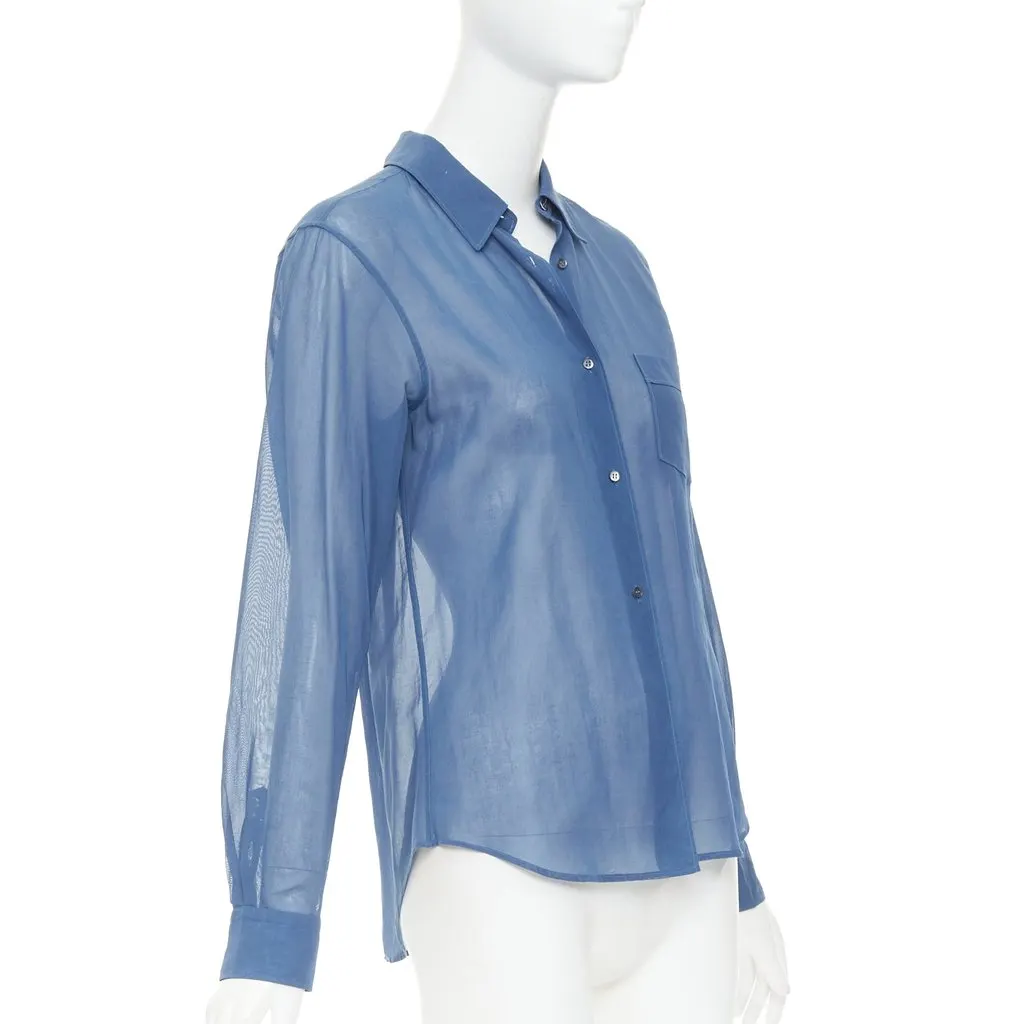 Jil Sander Blue Cotton Top Blue Cotton Good - Inside View