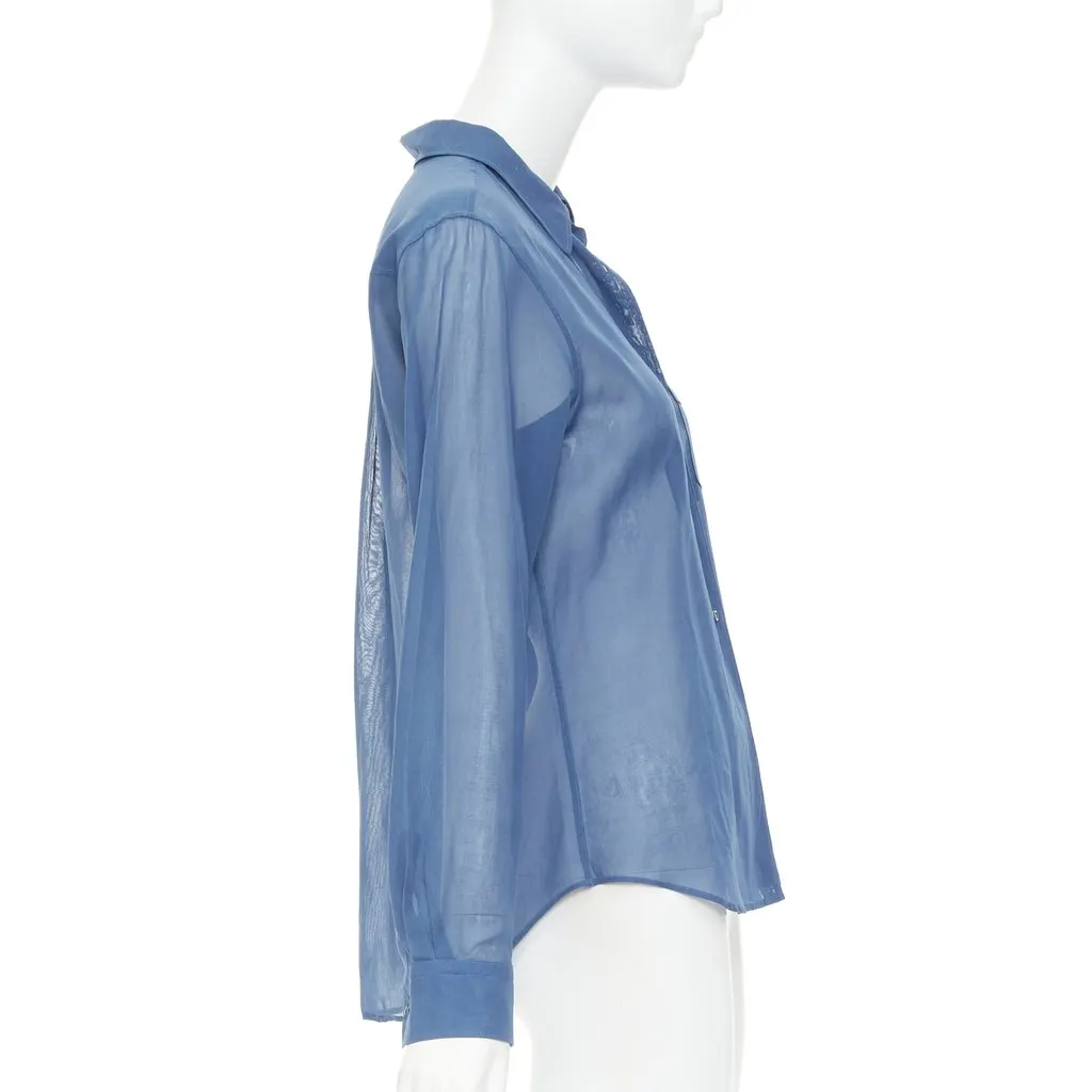 Jil Sander Blue Cotton Top Blue Cotton Good - Model View