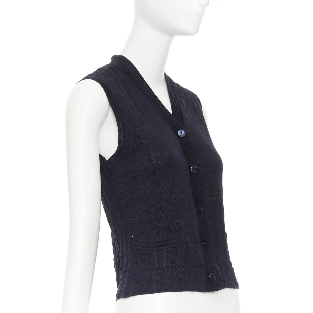 Fendi Black Cotton Top Black Cotton Very good - Inside View