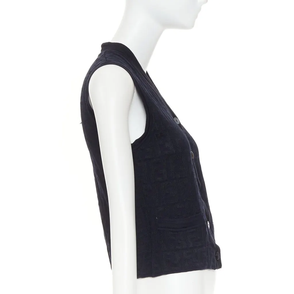 Fendi Black Cotton Top Black Cotton Very good - Model View
