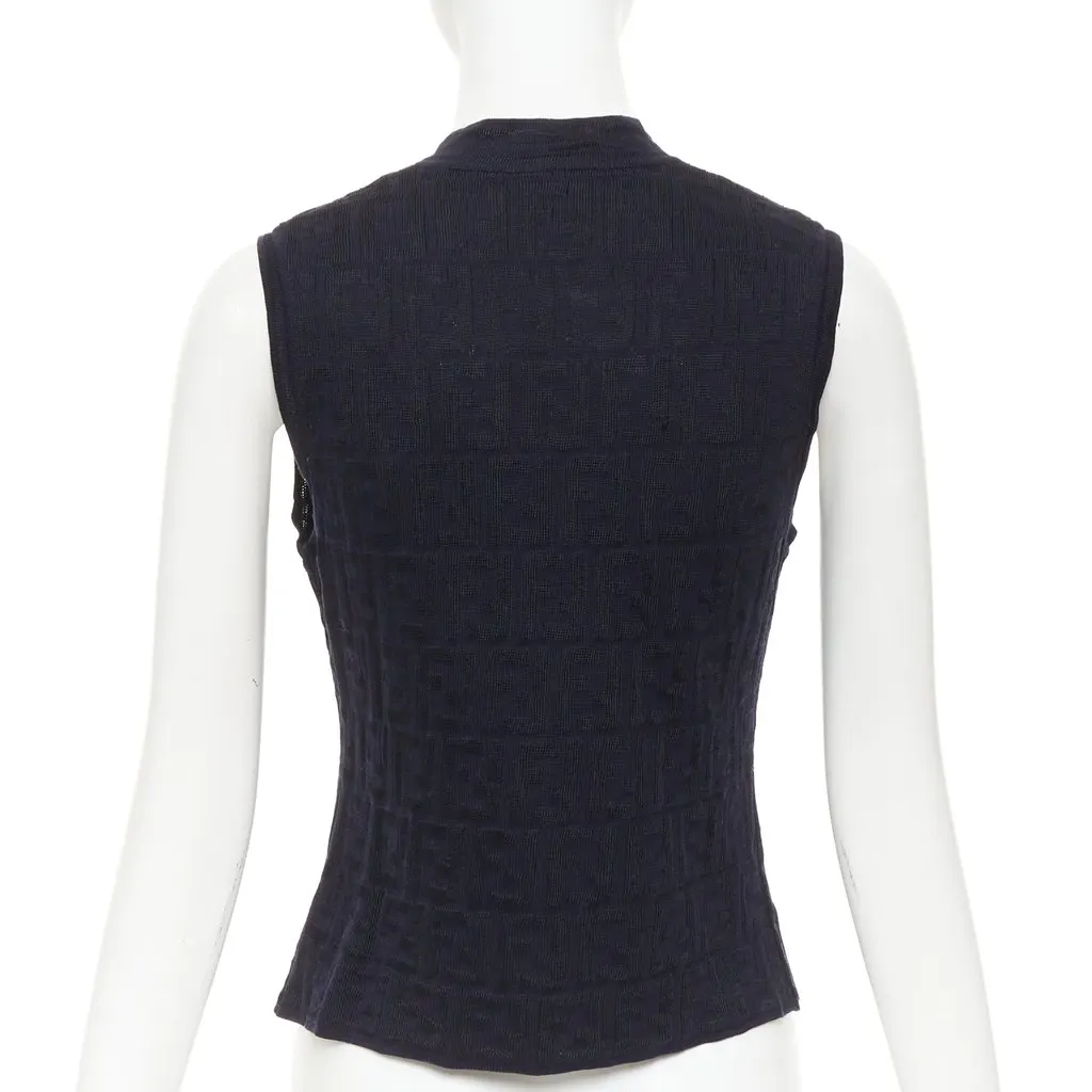 Fendi Black Cotton Top Black Cotton Very good - Box View