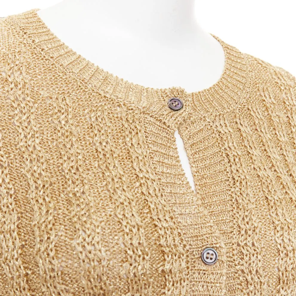 Marni Gold Knitwear Gold Acetate Fair - Back View