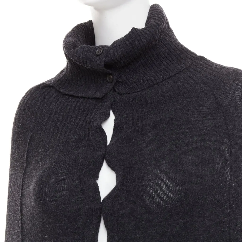 Yohji Yamamoto Grey Wool Knitwear Grey Wool Very good - Back View