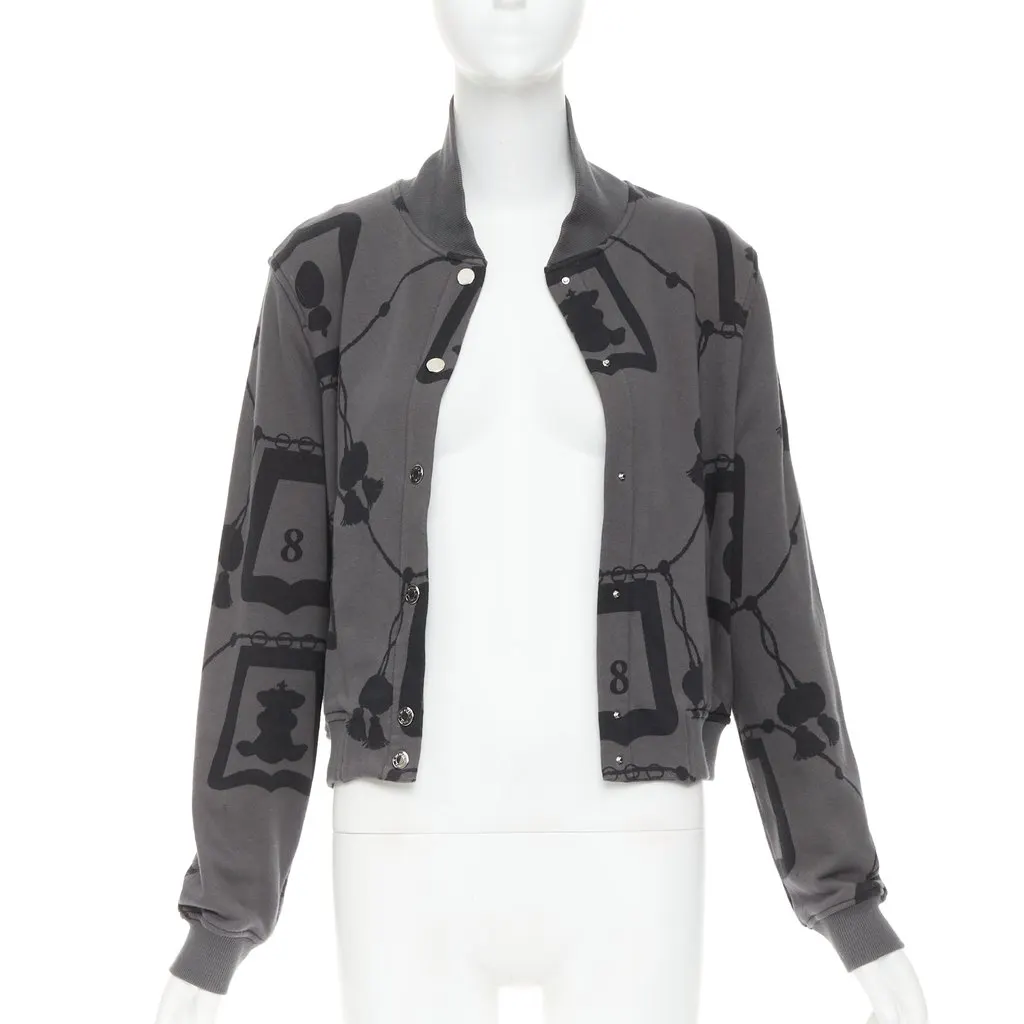 Hermès Poste et Cavalerie Bomber Jacket Grey Cotton Very good - Inside View