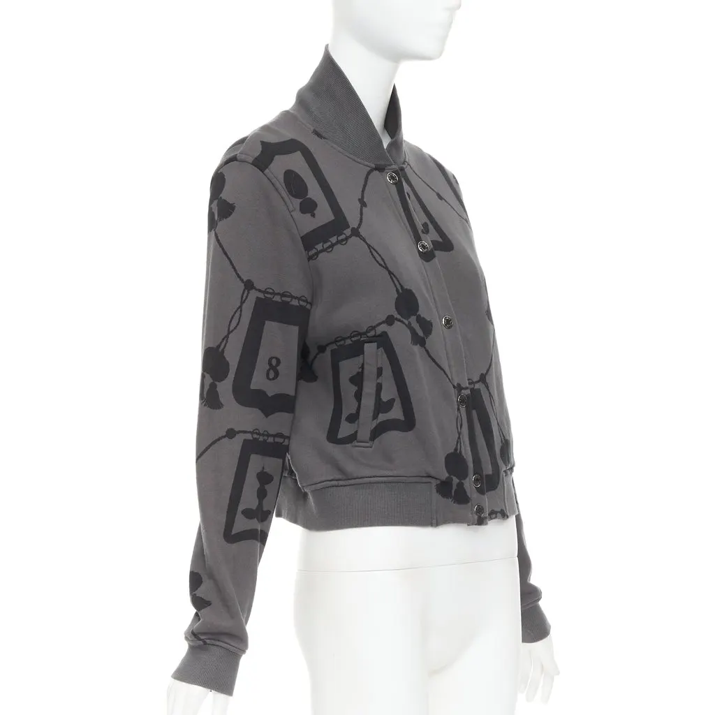 Hermès Poste et Cavalerie Bomber Jacket Grey Cotton Very good - Model View