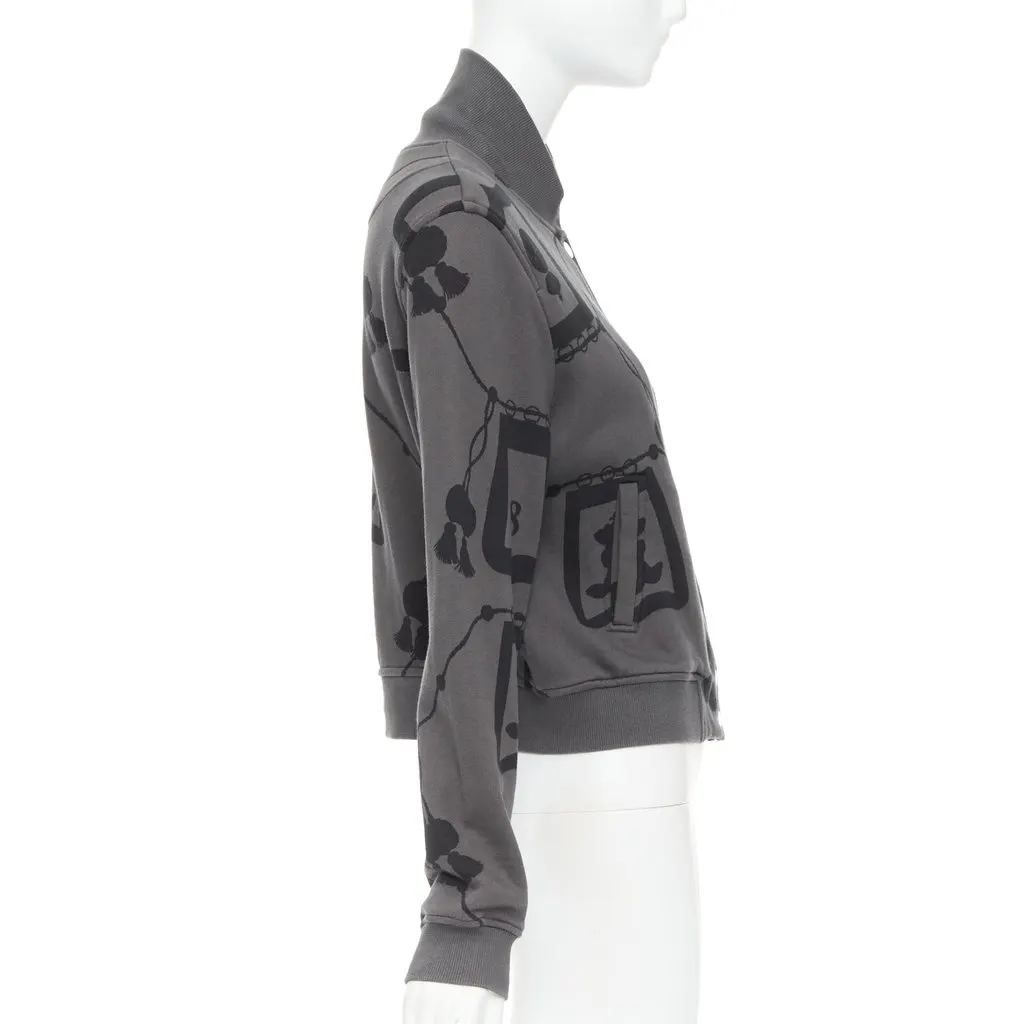 Hermès Poste et Cavalerie Bomber Jacket Grey Cotton Very good - Box View