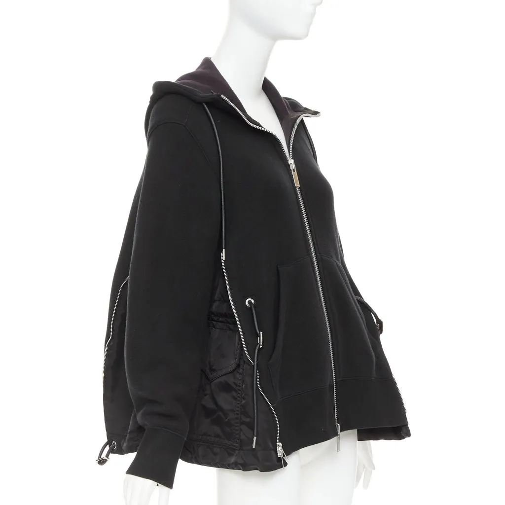 Sacai Black Cotton Knitwear Black Cotton Good - Front View