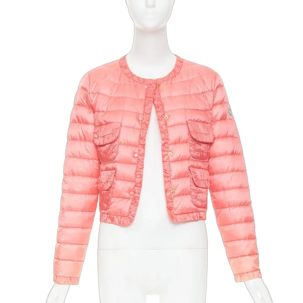 Moncler Eden Giubbotto Pink Polyamide Fair - Front View