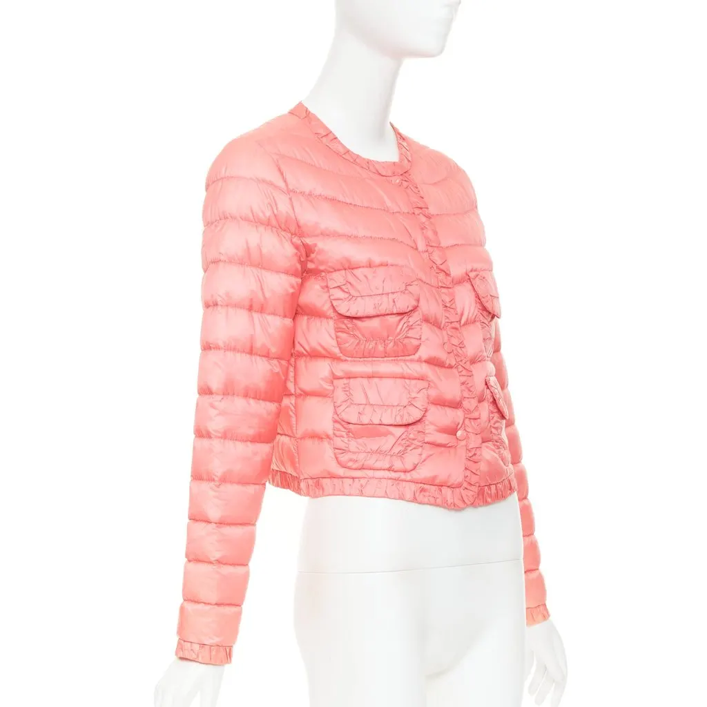 Moncler Eden Giubbotto Pink Polyamide Fair - Model View