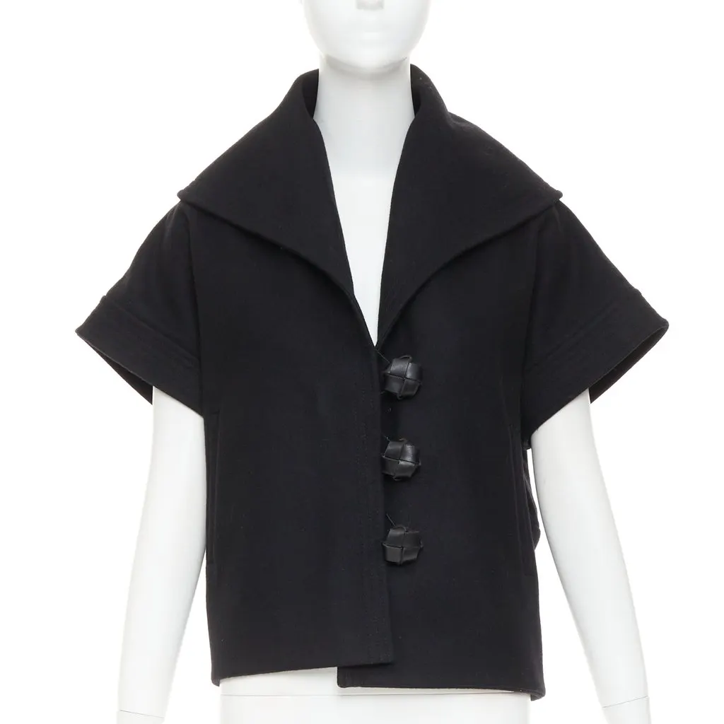 Stella McCartney Black Wool Coat Black Wool Very good - Front View